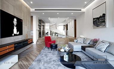 雍景城實景案例別墅裝修效果圖